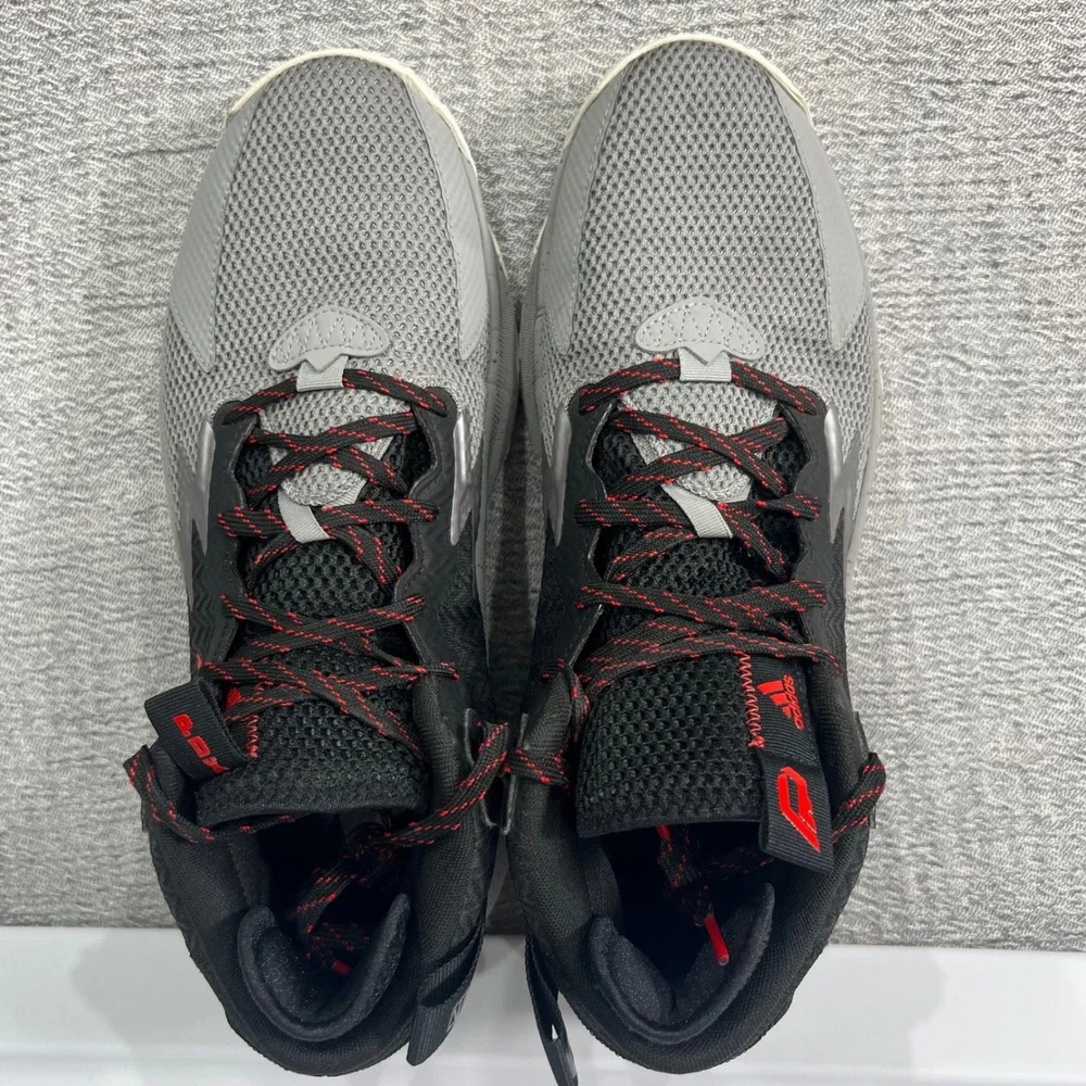 Adidas Dame 8 Bridge City Basketball Sneakers Shoes Mens 10.5 Grey‎ Red Athletic